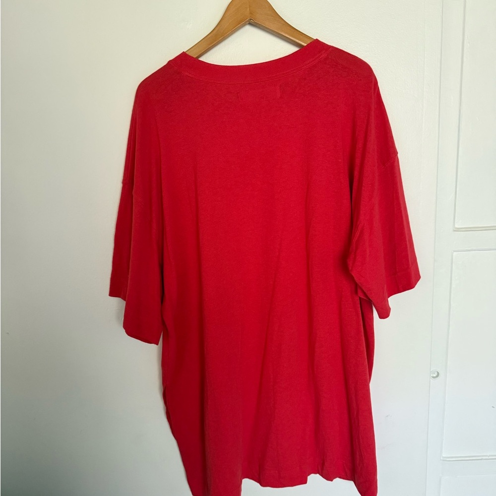 Free People Oversized Tshirt Dress - Red - Picture 6 of 6